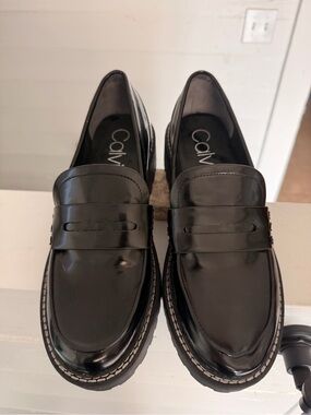 Calvin Klein Women's Black Patent Loafers